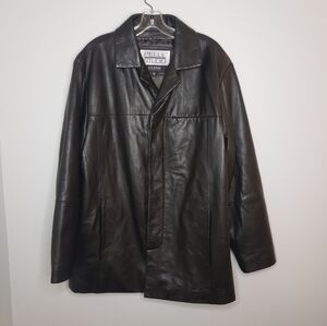 Wilsons Leather Pele Studio Ultra Leather Jacket Sz M Button Up Smooth A…